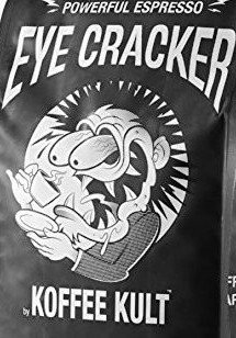 A man excited about the Koffee Kult Eye Cracker coffee taste